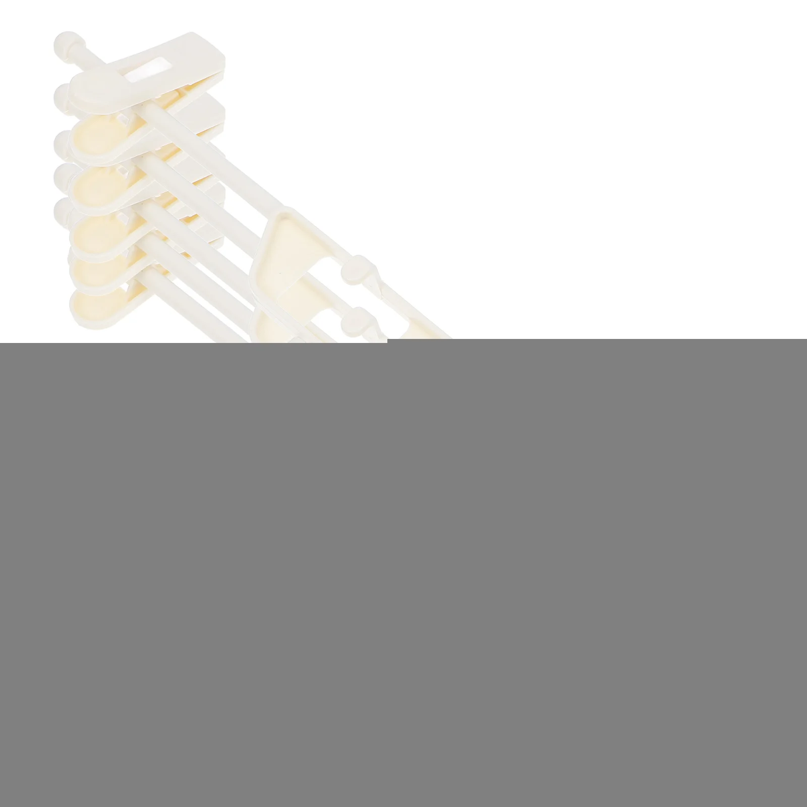 

5pcs Adjustable Pants Hangers Sturdy Clamps for Drying Rack Suitable for Skirts Pants White Color Plastic Material