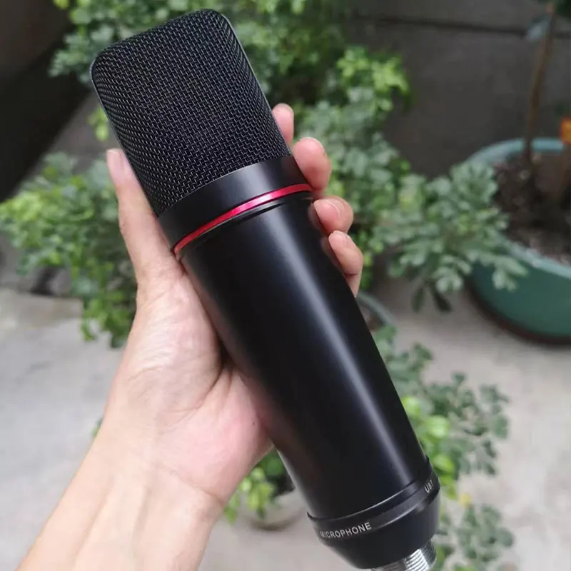 High quality 34 core large diaphragm 87 microphone for live broadcast of karaoke, mobile phone, computer recording microphone