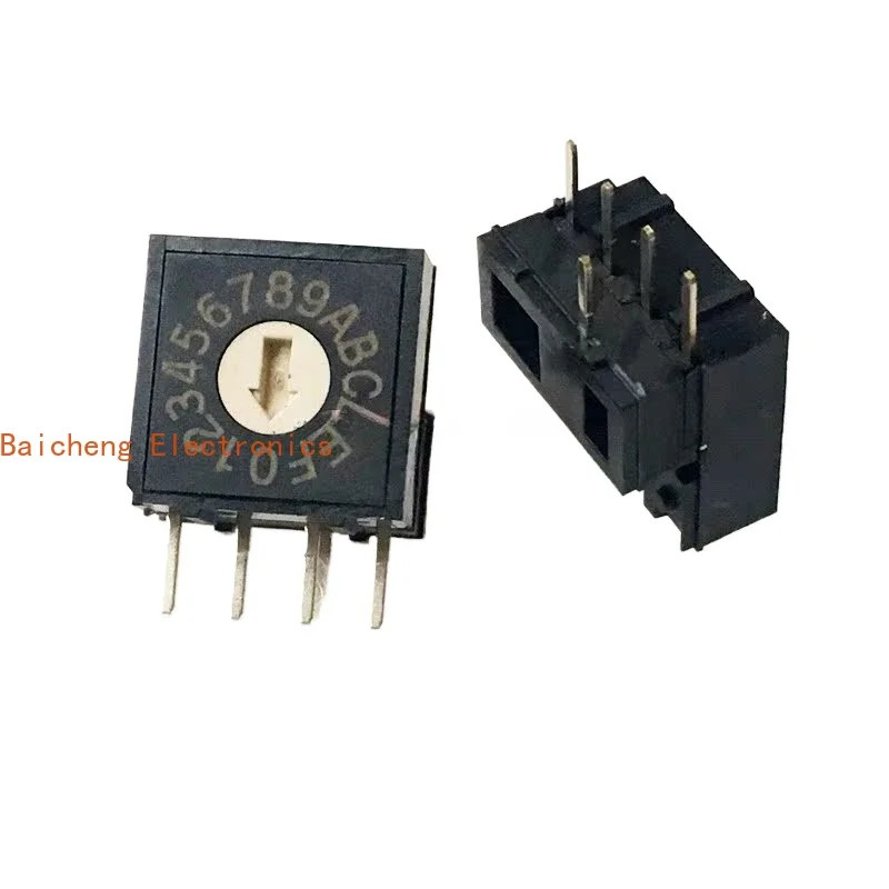 10PCS RV4A-16R digital rotary encoder 0-F 16 bit positive ring code side adjustment 4:1 pin