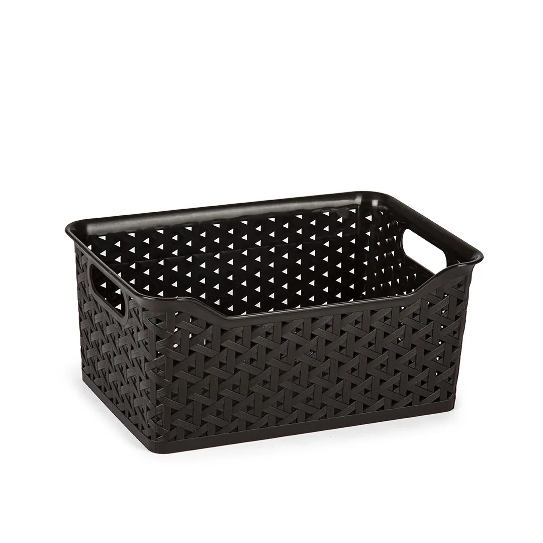 Cesta Ordenación Rectangular 6L Ideal Para el Hogar, Cesto de organización rectangular 6 litros - Plastic Forte Nature