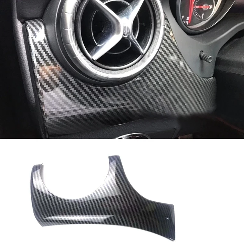 Car Carbon Fiber Dashboard Driver Side Decoraion Cover For Mercedes-Benz GLA CLA A-Class A200 A220 2015 2016 2017