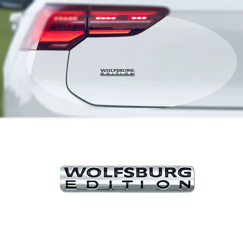 ثلاثية الأبعاد معدنية ولفسبورغ طبعة شعار سيارة الجانب الحاجز شعار خلفي بحقيبة السيارة ملصق مائي لفولكس واجن باسات جيتا TDI إكسسوارات الغولف #5