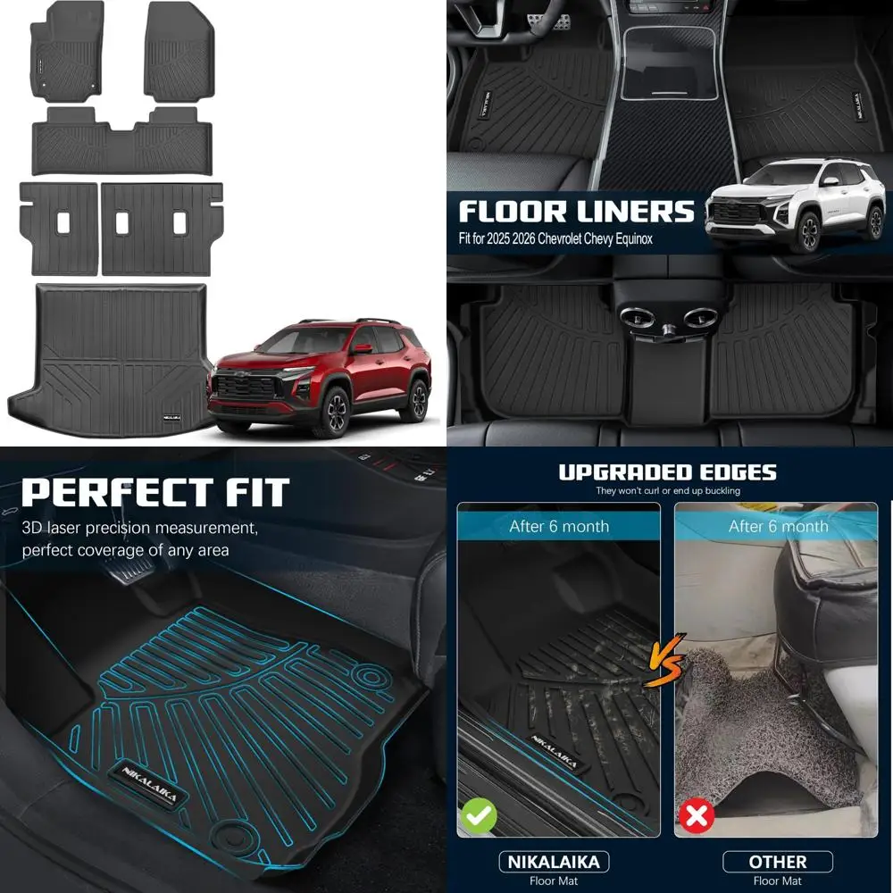 

Коврики и коврик для багажника и коврик для спинки на заказ, подходит для Chevy Equinox Fuel 2025 2026 (без EV)/GMC Terrain Cargo Mat Всепогодный TPE