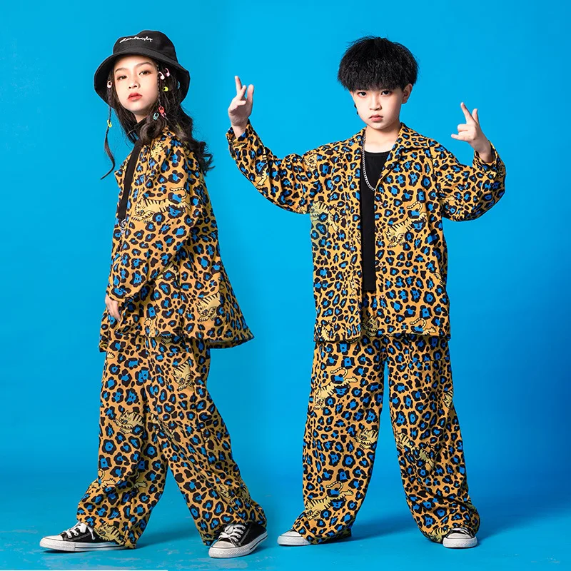 Hip Hop Children's Clothing Children's Street Dance Clothing Trendy and Handsome Boys Drum Performance Clothing Spring and Autum