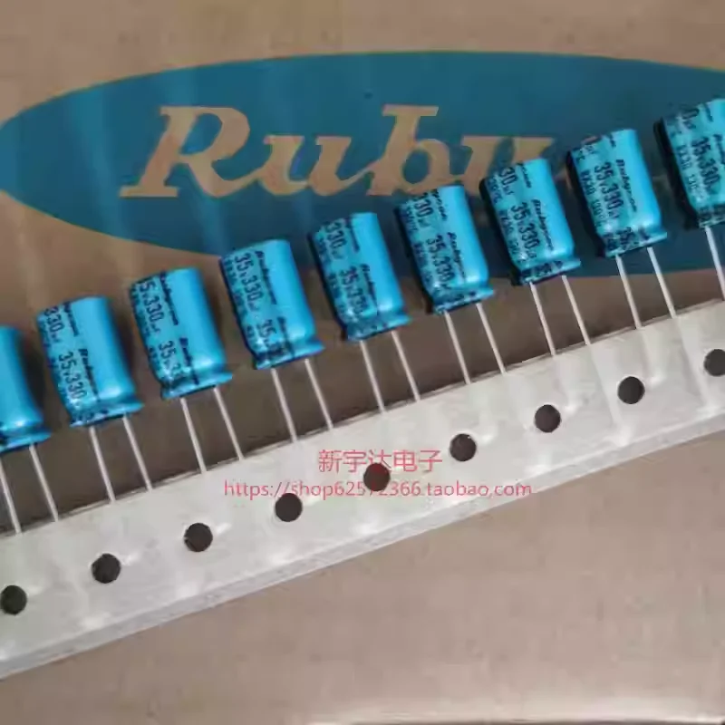 10-100PCS 35V330UF 10X16 Japanese Ruby RX30 high temperature resistant 130 degree electrolytic capacitor 330UF35V