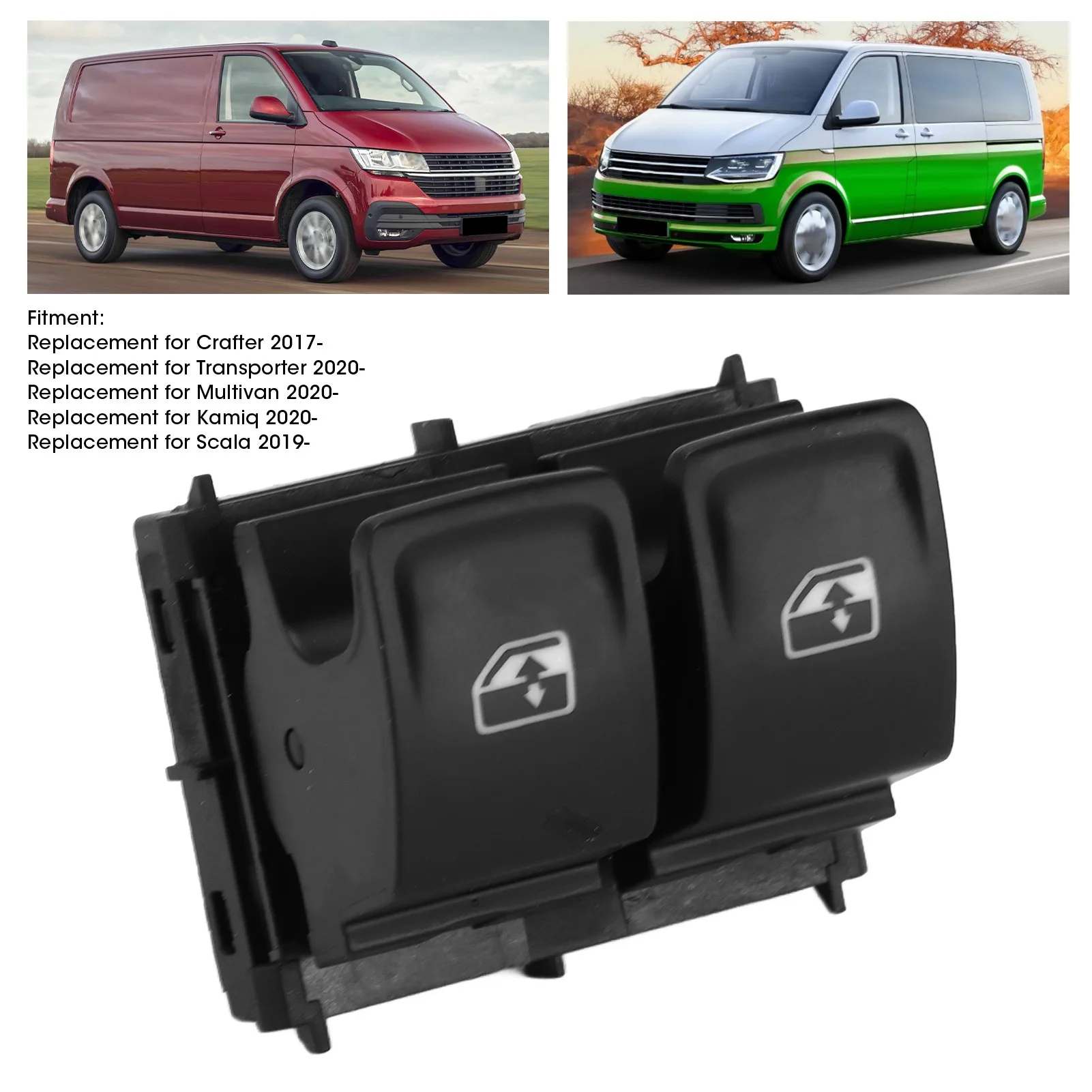 Car Electric Window Control Switch 5G0959858D Replacement for Crafter Transporter Multivan Car Accessories