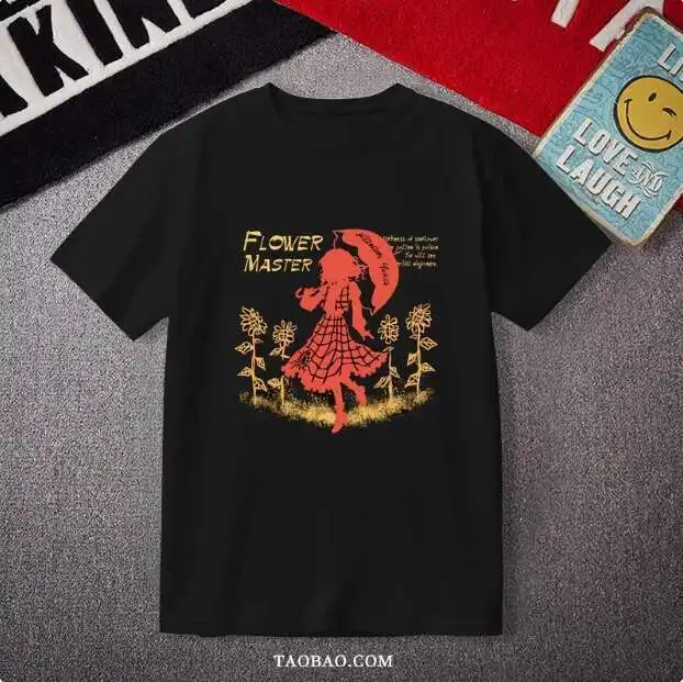 

Anime Touhou Project Kazami Yuuka Short Sleeve T-Shirt Summer Cosplay Student Loose Tops anime