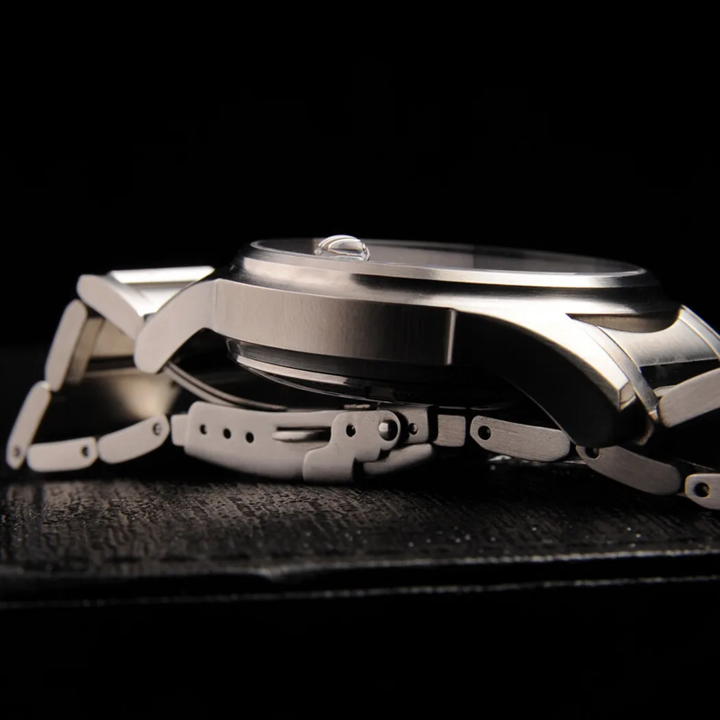 Pooch-メンズ自動腕時計,機械式腕時計,発光,防水,サファイア,ミリタリー,40mm