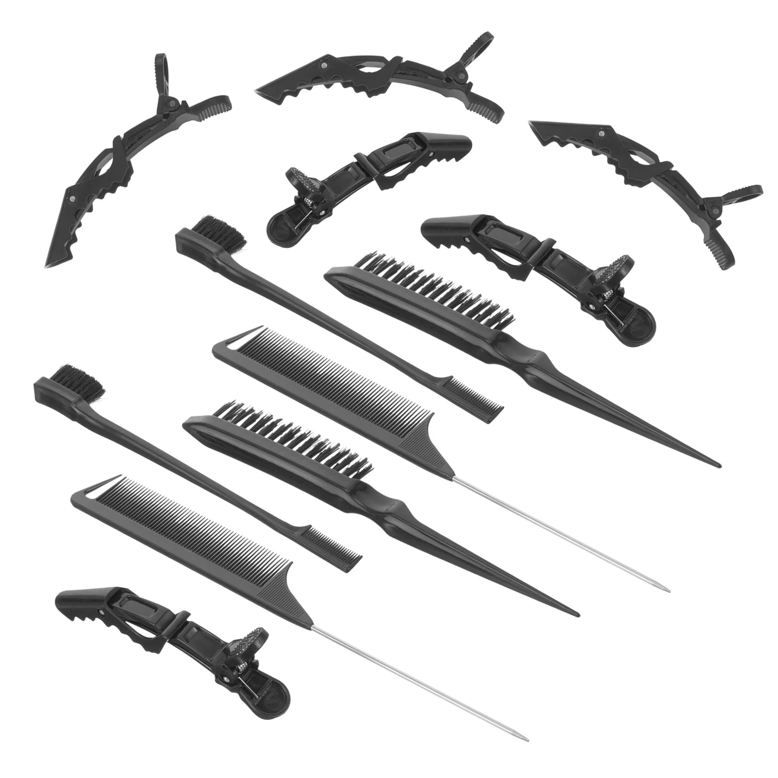 

1 Set Hair Comb Set Detangling Combs For Natural Black Hair Barber Styling Tools Teasing Edge Brush Double Sided Parting Tail