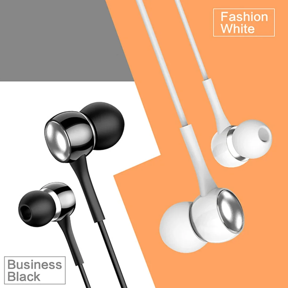 Wired Earphone 3.5mm Jack Standard Noise Cancelling Earphones Mic Sport Stereo Earbud For Phone PC Mobile Cheap Earbuds Ear Buds