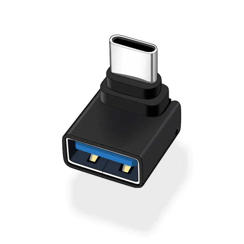 1PCS 90 Degree Right Angled USB 3.0 Female To Type C Male Adapter OTG Connector USB C Extension Converter for Laptop phone