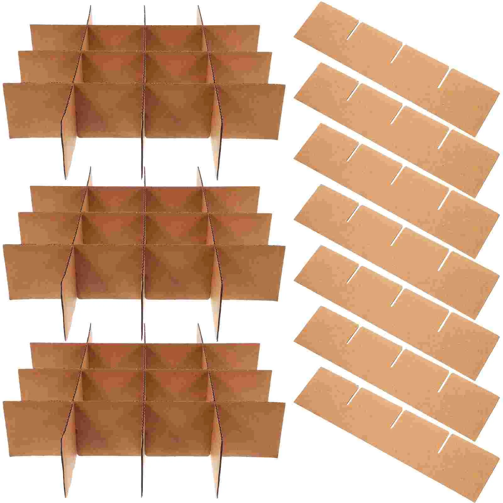 24 PCS Logistics Packaging Box Cardboard Dividers for Packing Boxes Glassware Shipping