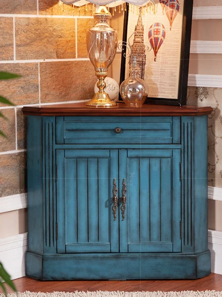 

Two Doors Three Corner Cabinet Living Room Bedroom Side Table Cabinet Storage Curio