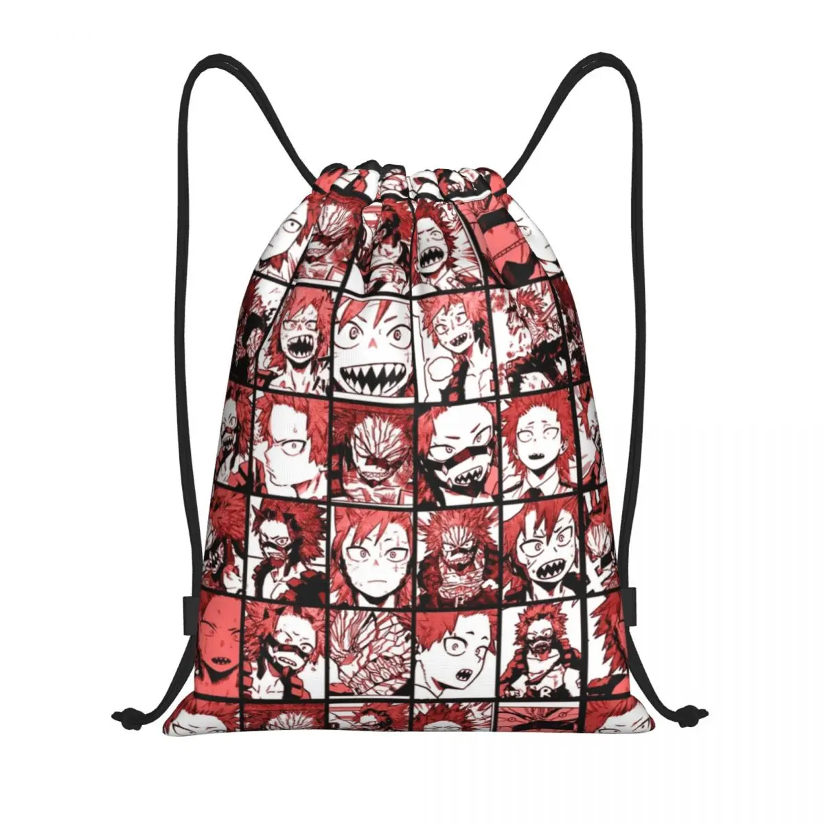 Boku No My Hero Academy Kirishima Drawstring Backpack Sports Gym Sackpack Anime String Bags for Working Out