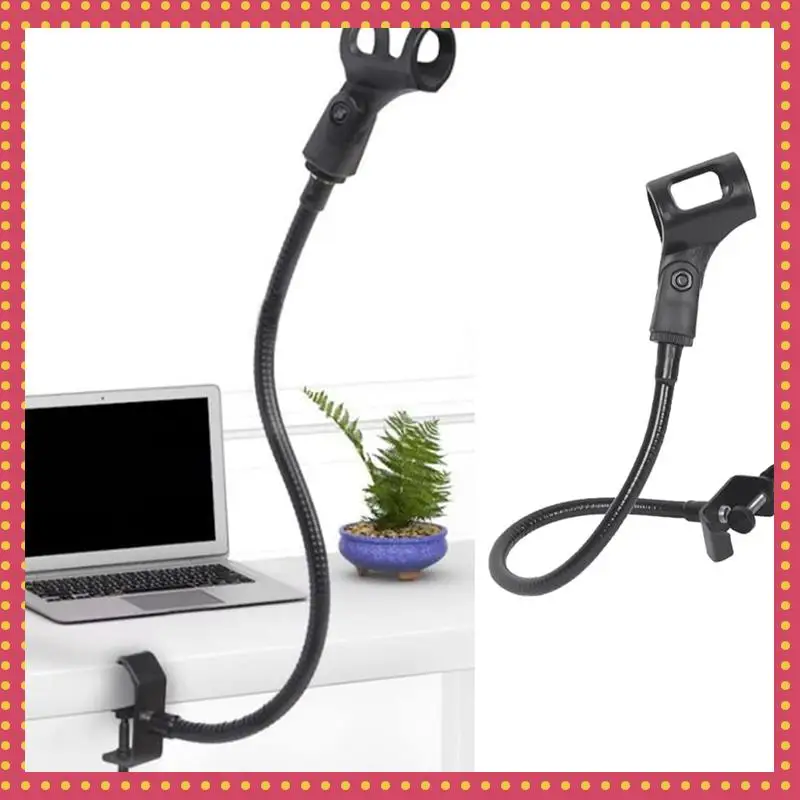 

B74A 2X Microphone Stand 360 Degree Flexible Gooseneck Microphone Stand Adjustable Desk Mic Arm Stand With Clip