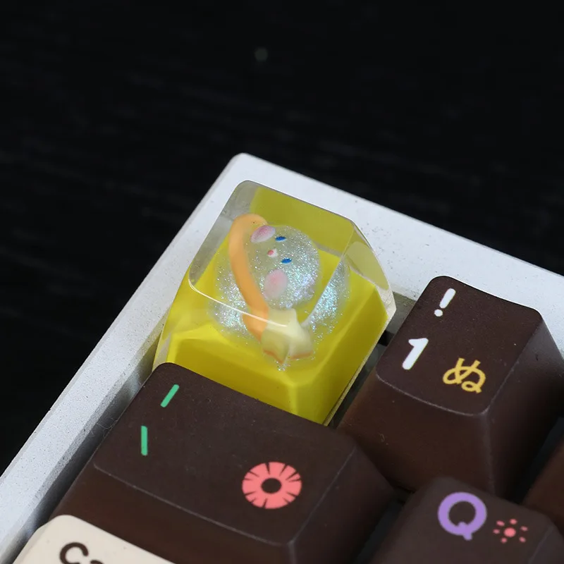 Personalized Design Resin Keycap Planet Epoxy Keycap High Transparent Cute Mechanical Keyboard Cap