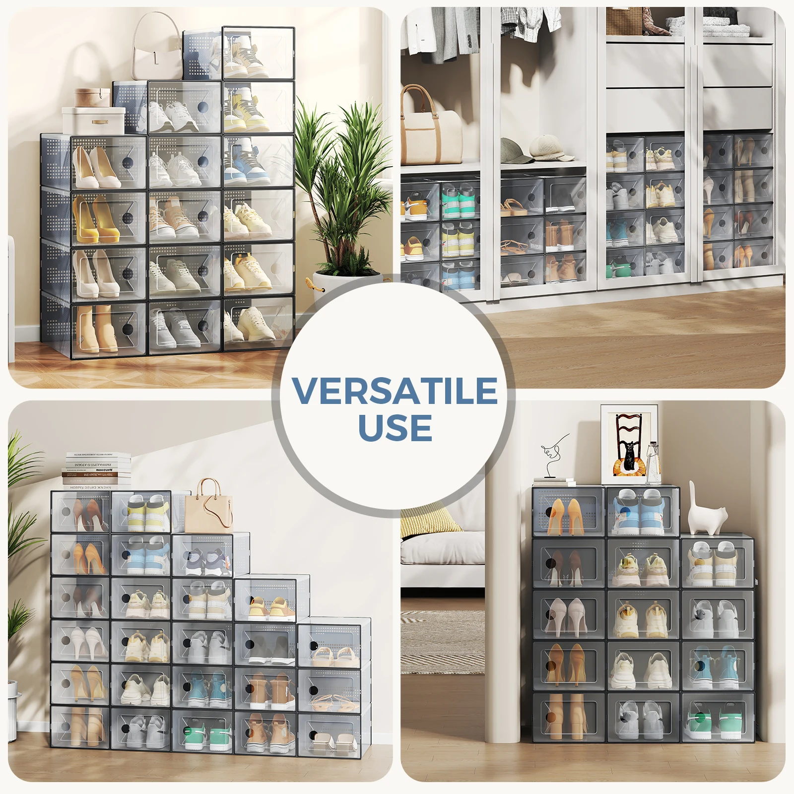 shoe organizer in entryway
