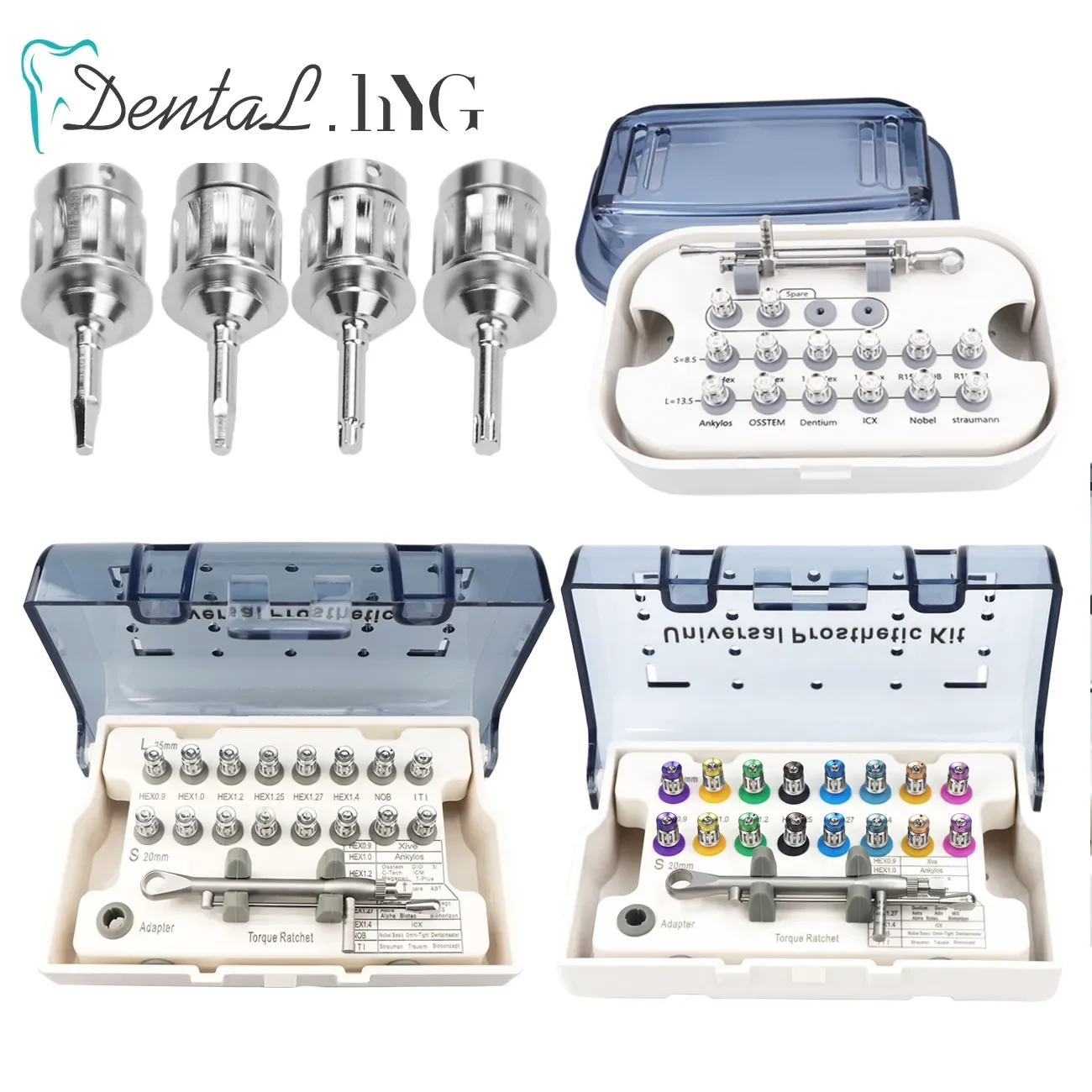 Dental Implant Torque Wrench Screwdriver Prosthetic Kit 10-70NCM Ratchet Drivers Dentistry Implant Repair Tools