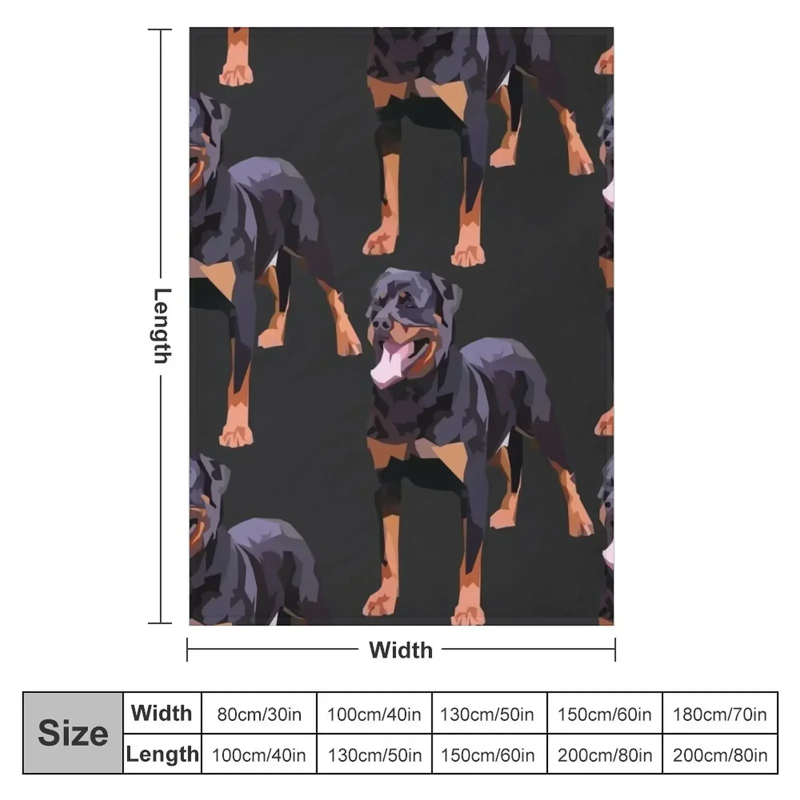 Rottweiler Throw Blanket Heavy christmas decoration Blankets For Sofas Shaggy Blankets