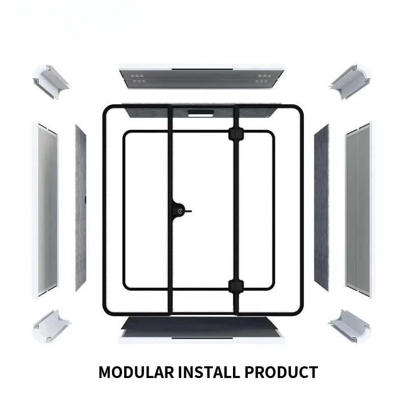 Movable music studio piano/drum practice acoustic booth sound insulation recording isolation booth/home silent booth