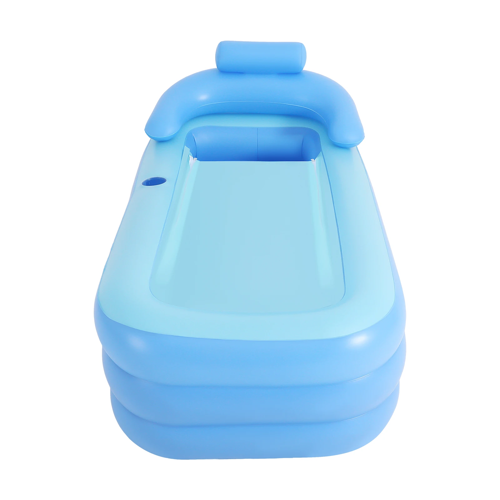 حوض استحمام قابل للنفخ، حوض استحمام للكبار، حمام سباحة للأطفال مع قاعدة ناعمة، 160*84*64 سم للفناء الخلفي والحمام