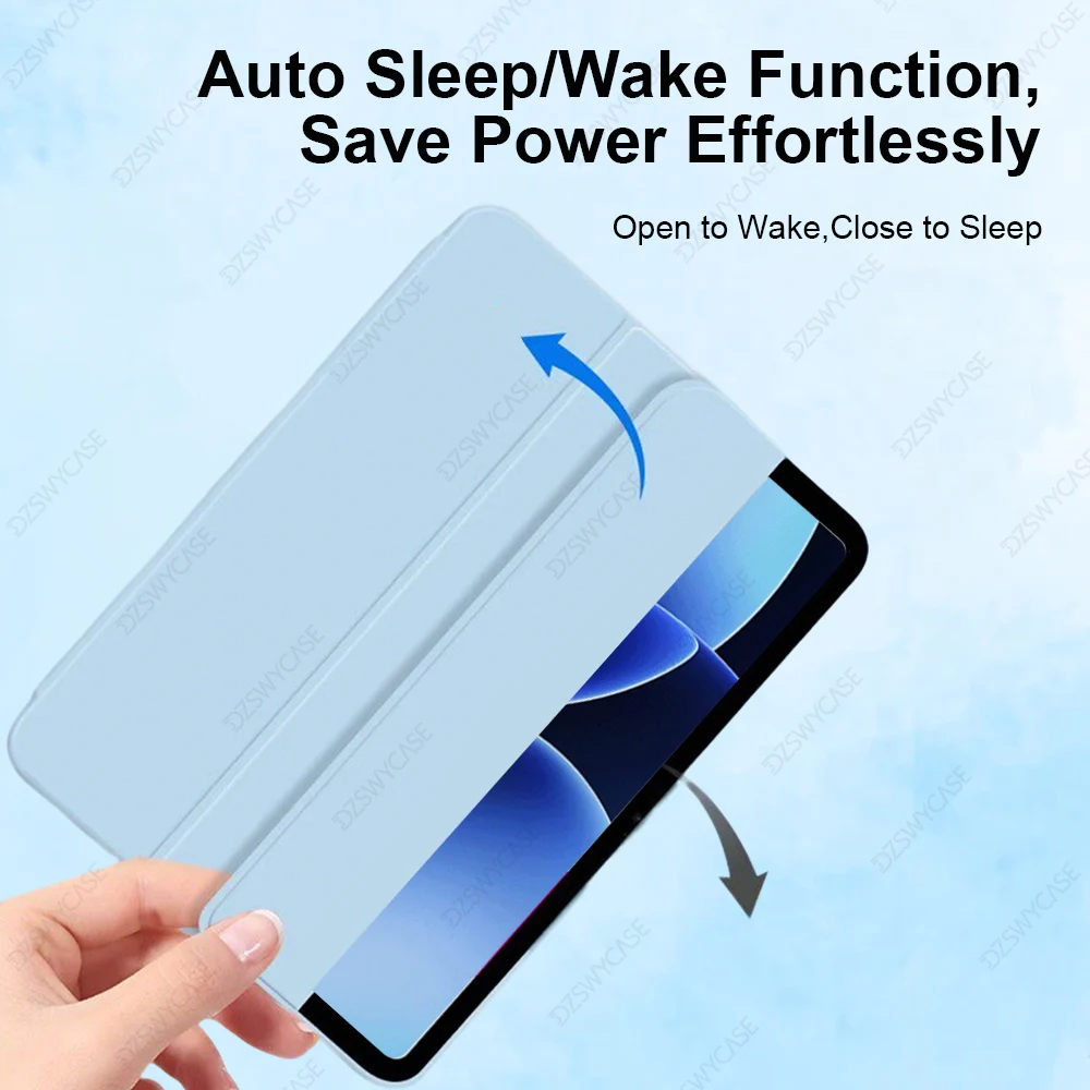 Silicone Case for Xiaomi Pad 8 7 6 5 Pro 11.2 11inch, TPU Back Tri-Fold Stand Protective Tablet Cover