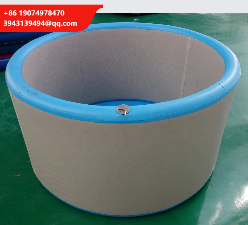 

Customized Portable Outdoor 1-Person Foldable Inflatable Ice Bath Tub With PVC And Safety Mesh Fabric