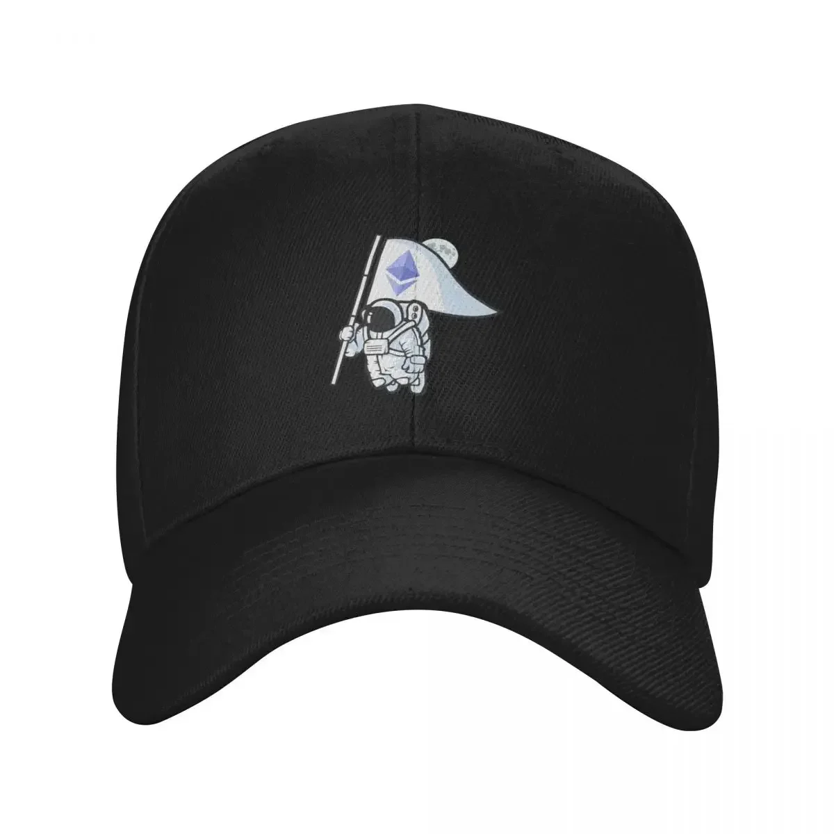 Ethereum to the Moon - Ether - Crypto Baseball Cap fun hats New In The Hat winter hats for men Golf For Men Women's