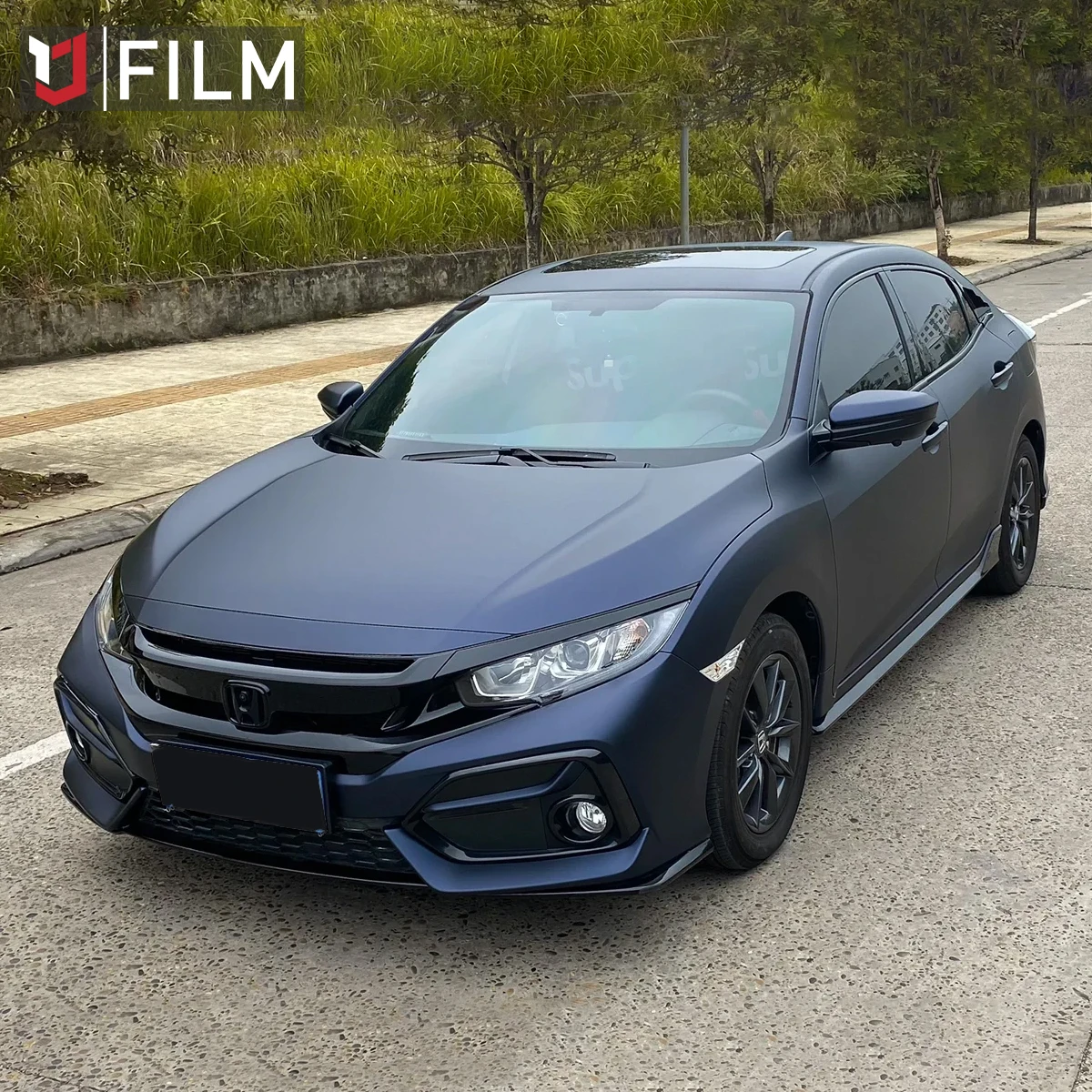 Low Price Full Body Car Wrap Vinyl Matte Black Blue Self-adhesive High Quality Car Wrapping Vinyl Roll