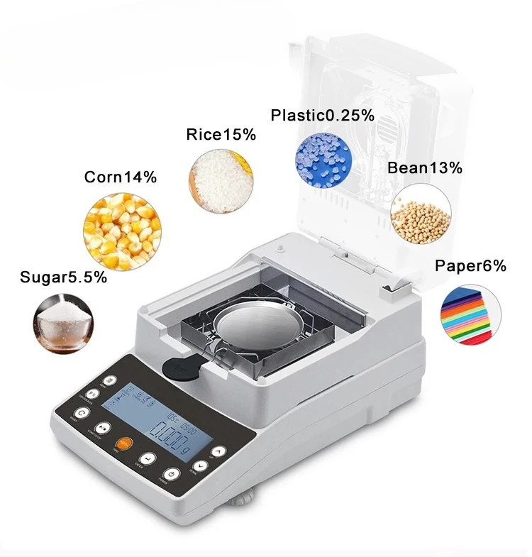 Halogen Rapid Moisture Analyzer High‑speed Water Content Testing Unit for Grain Tea Soil Corn Sample Detection