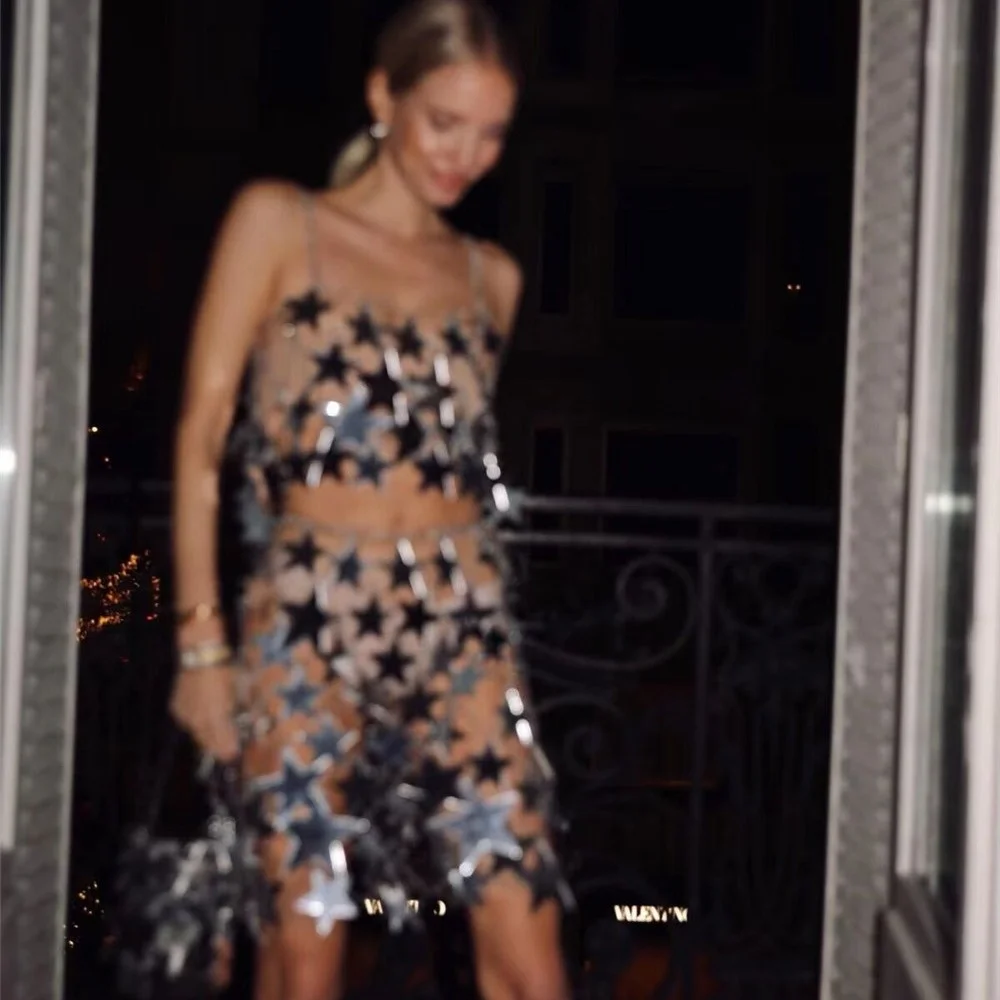 

iny акриловый набор подвесок в виде звезды, ажурный дизайн, новая летняя коллекция, комбинированный ювелирный комплект Ele Faion для женщин