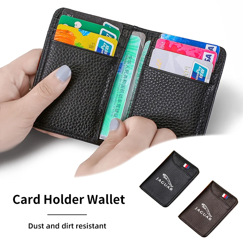محفظة رجال الأعمال حامل بطاقة الائتمان اكسسوارات السيارات الداخلية لجاكوار XF XJ XE S-Type F-Type X-Type F-Pace I-Pace E-Pace