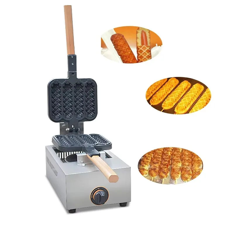 2026 Commercial Ga s Stainless Steel Waffle Maker Hot Dog Waffle Not Stick Machine for Home Restaurant Use New &Used Motor Inclu