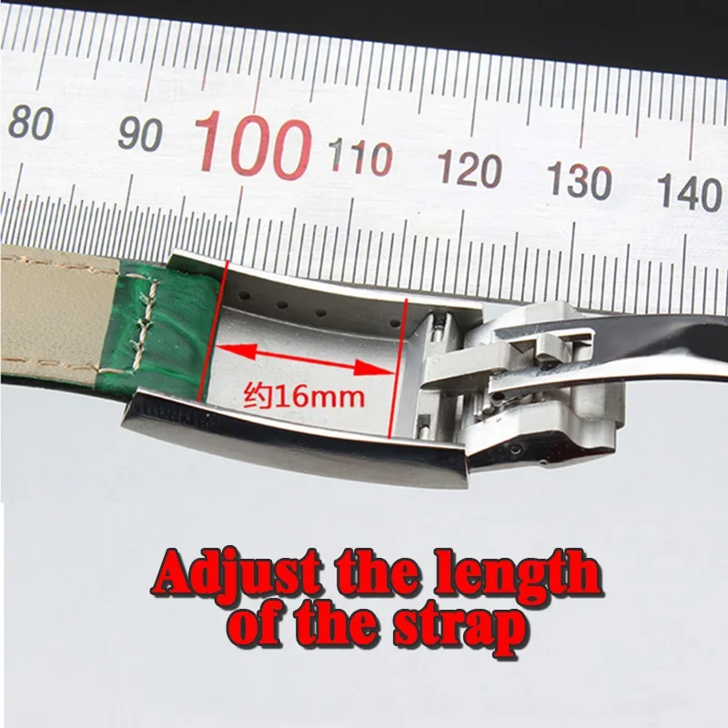 أشرطة ساعات يد لرولكس الغواصة يخت ماستر دايتونا بتوقيت جرينتش جلد التمساح الحبوب الرجال حزام ساعة اكسسوارات 20 مللي متر