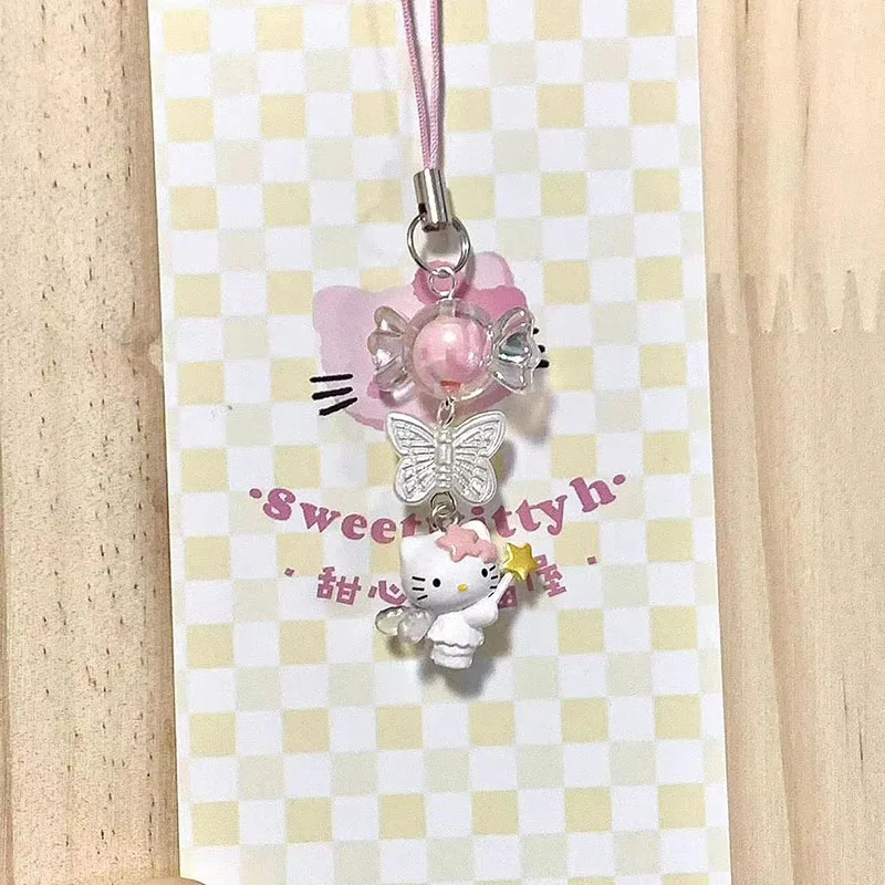 

New Hellokitty Anime Phone Case Chain Keychain Sanrio Keychain Accessories Phone Pendant Backpack Gifts