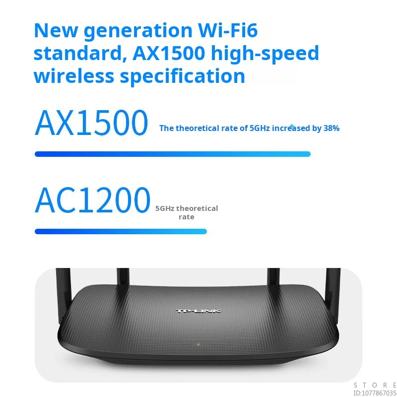 TP-LINK WiFi6 Dual Gigabit AX1500 Wireless Router 5G Dual Band High Speed Wall Home Use Children\'s Internet Control XDR1520