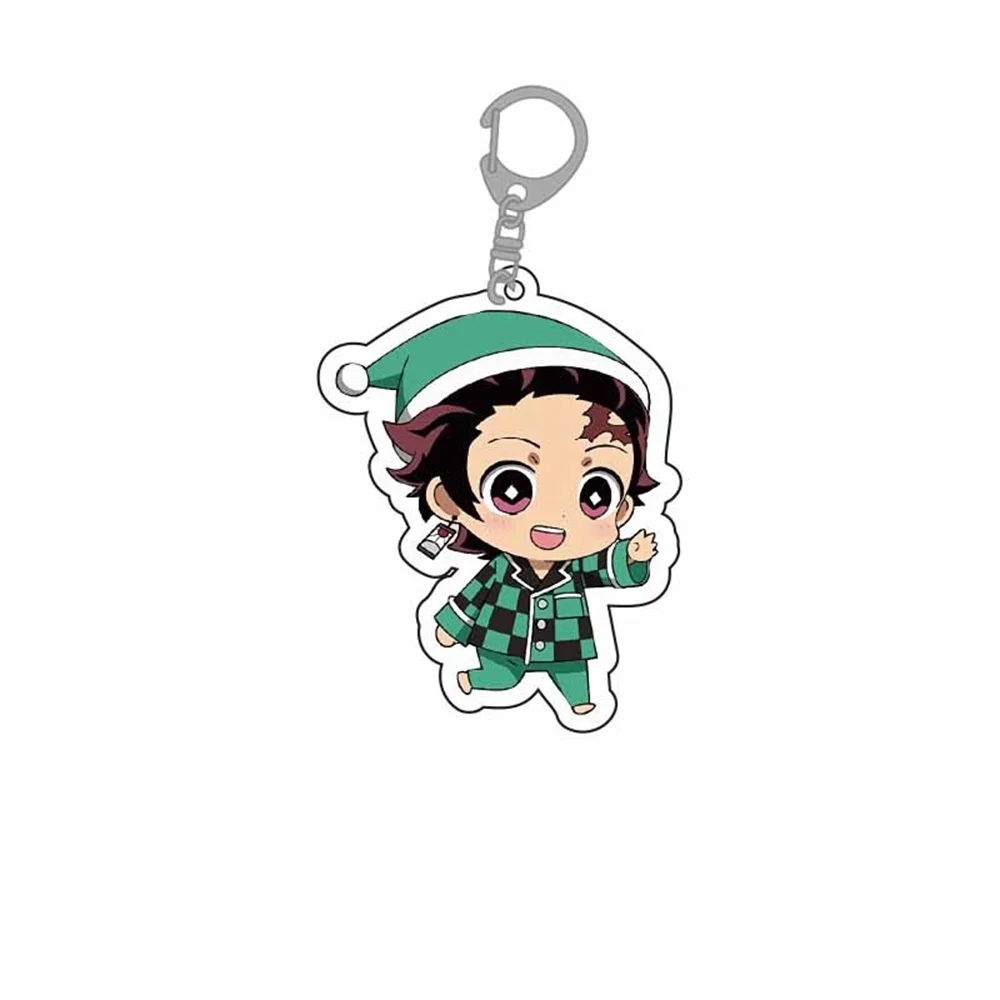 Niedlichen Anime Nezuko Acryl Kawaii Schlüssel bund Anhänger Figuren Key Finder Party Zubehör Fans für Geschenk Spielzeug