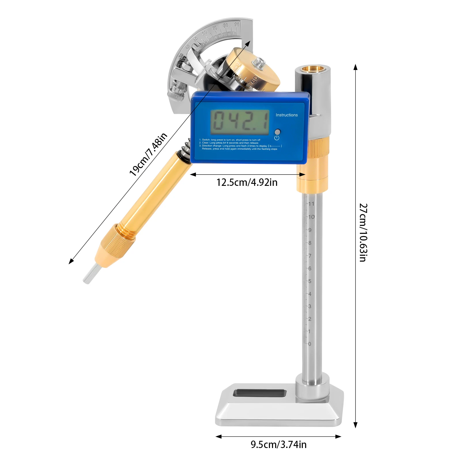 110-240 فولت شاشة ديجيتال زاوية مناور جوهرة ماكينة الطحن الفولاذ المقاوم للصدأ اليشم طحن الأوجه مناور 96 عجلة مؤشر