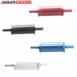 12mm Black/Silver/Red/Blue  Anodised Aluminum Billet Magnetic Fuel Filter 30 Micron New