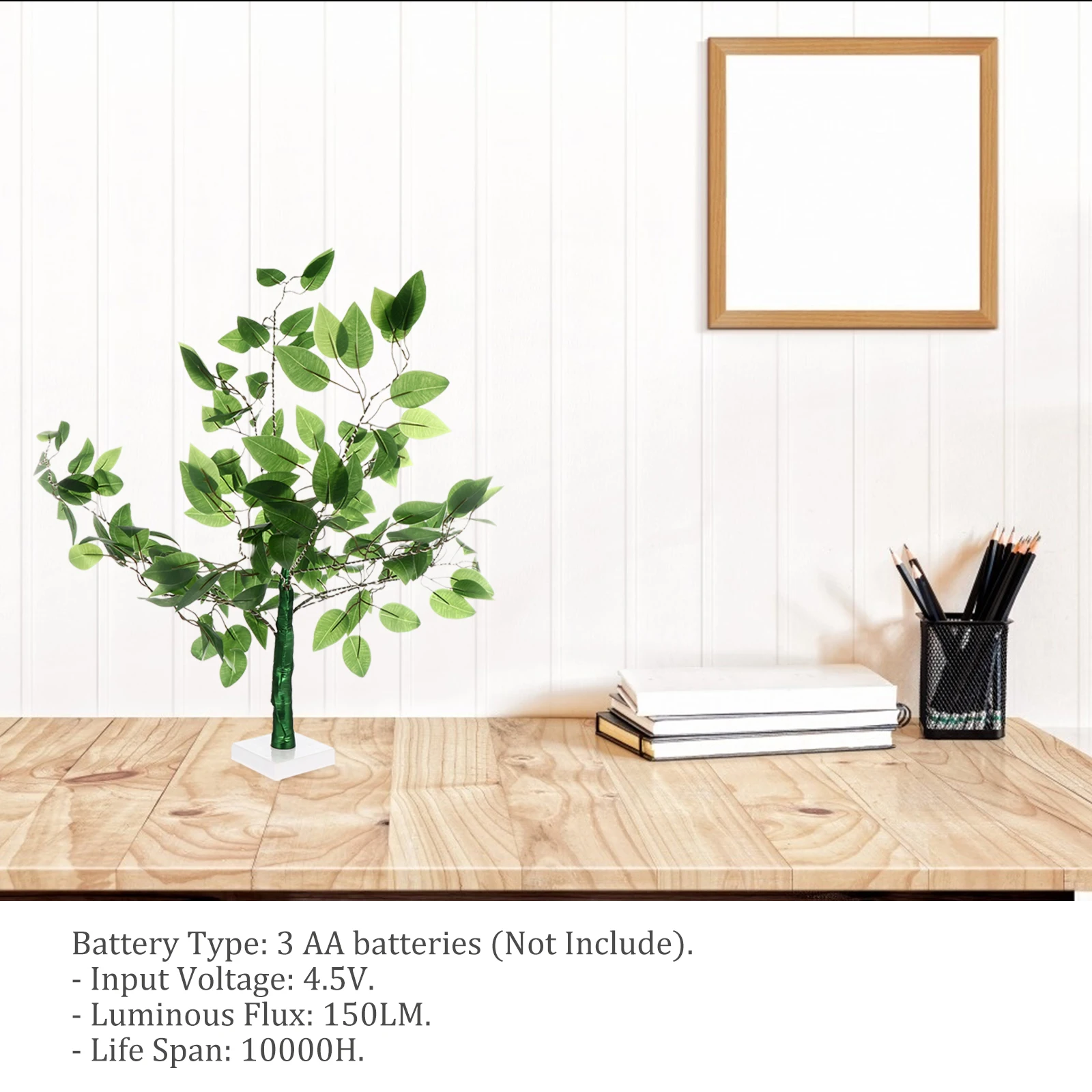 

Simulation Tree Lamp Warm Light Decorative Lemon Shaped Plastic LED Home Plant Ambient Lighting Operated