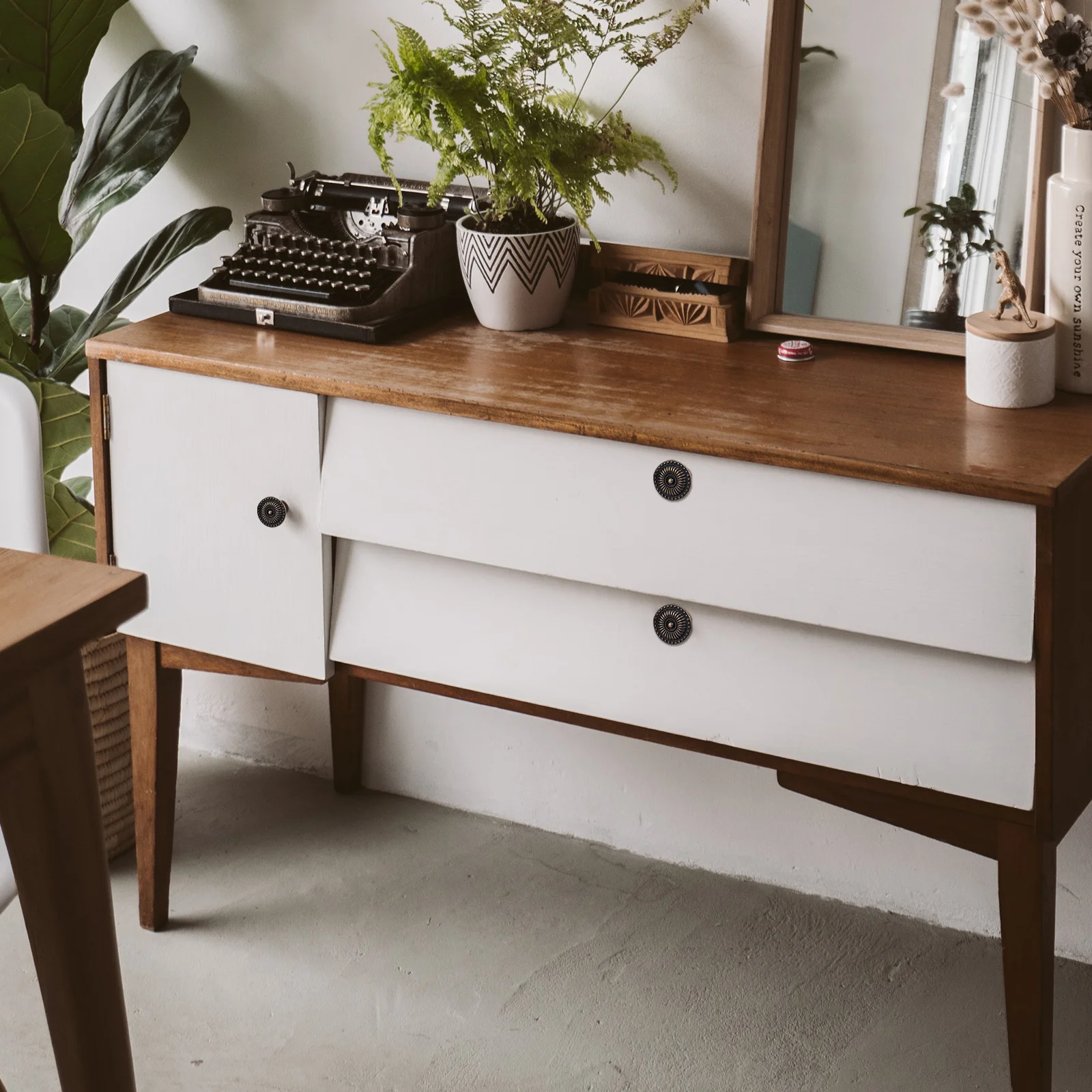 

Alloy Round Drawer Pull Handle Cabinet Knob For Jewelry Box Gift Box Wardrobe Cupboard Drawer Knobs Vintage Pulls