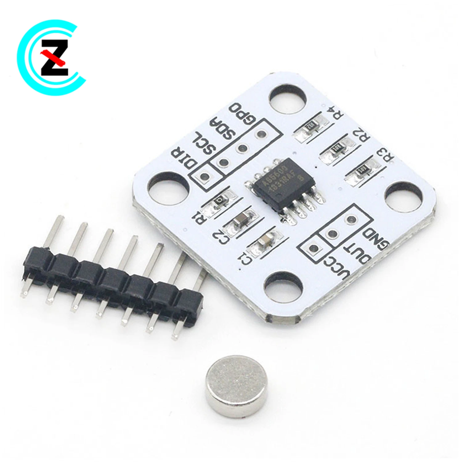 AS5600 Magnetic encoder Magnetic induction Angle measurement sensor module 12bit high precision + magnet