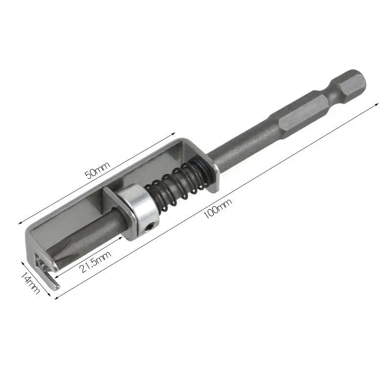 1Pc Spring-Loaded Screw Holder Bit Wear Resist Anti-Drop Screwdriver Bit Universal Screw Retaining For Electricians Mechanics.