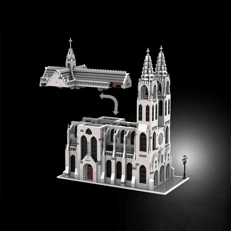 3997 elementów MOC Gotycka Katedra Modułowy Model Klocki Konstrukcyjne Prezent na Boże Narodzenie DIY Kreatywne Zabawki Klocki Urodzinowe dla Dzieci