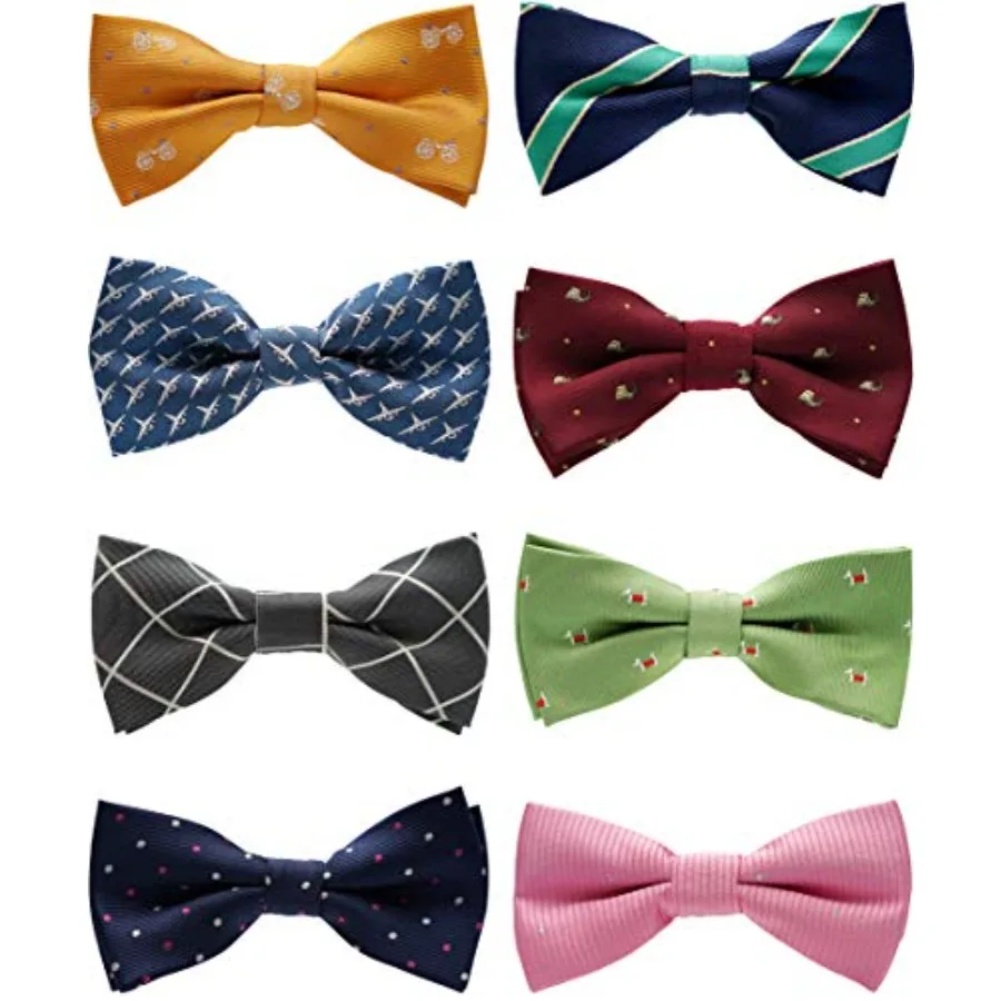 Boys Adjustable Pre-tied Bow Ties Pack