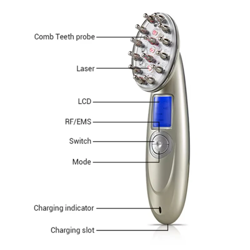 Massage comb Vibratory massager Anti-hair loss massage treatment Electric laser hair growth comb Infrared RF hair brush hair car