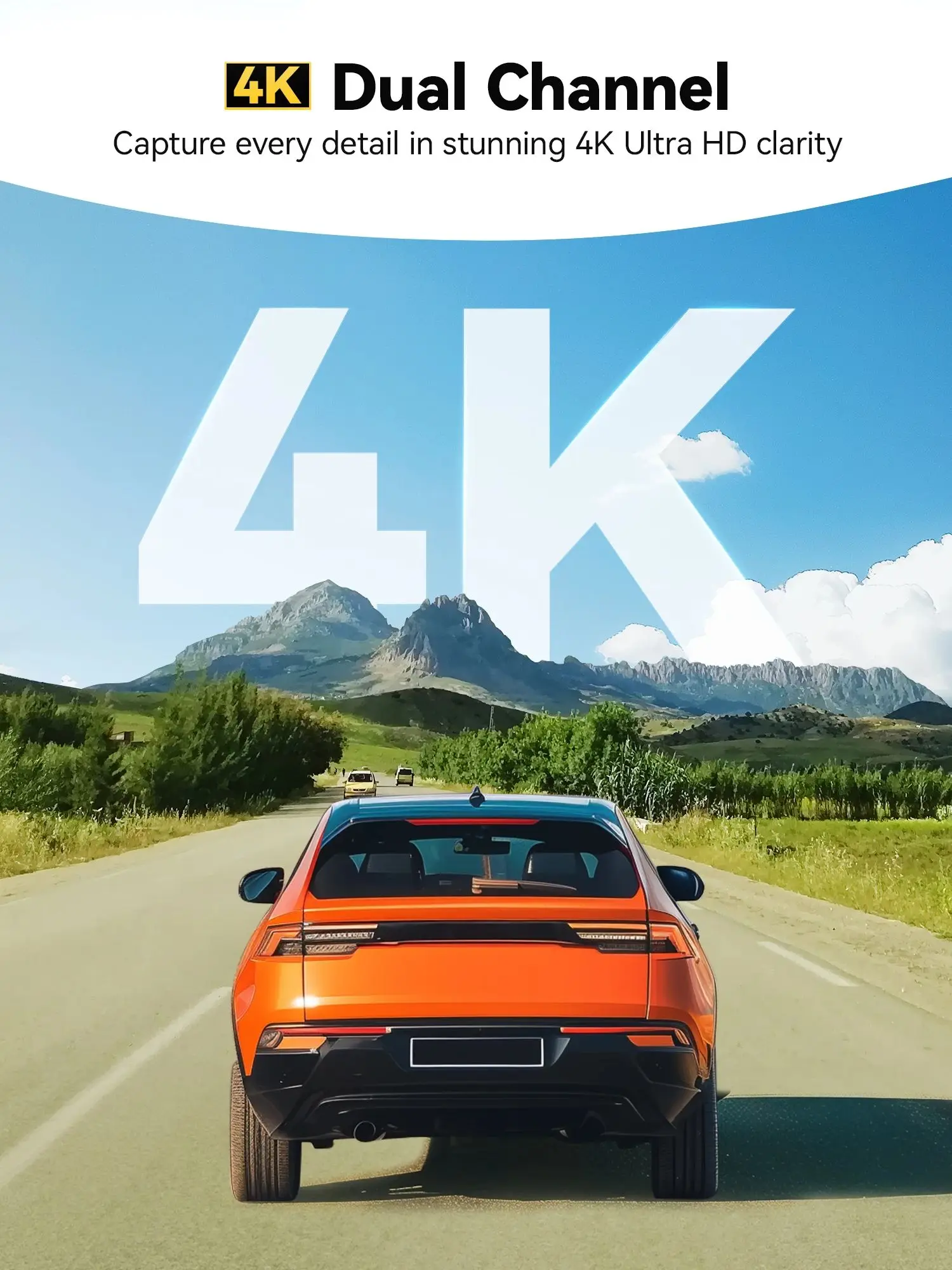 WOLFBOX G850 PRO WIFI 4K Front- und Heckkamera ADAS Autokamera WDR 1080P Dashcam für Auto FOV170 Auto-DVR GPS Nachtsicht