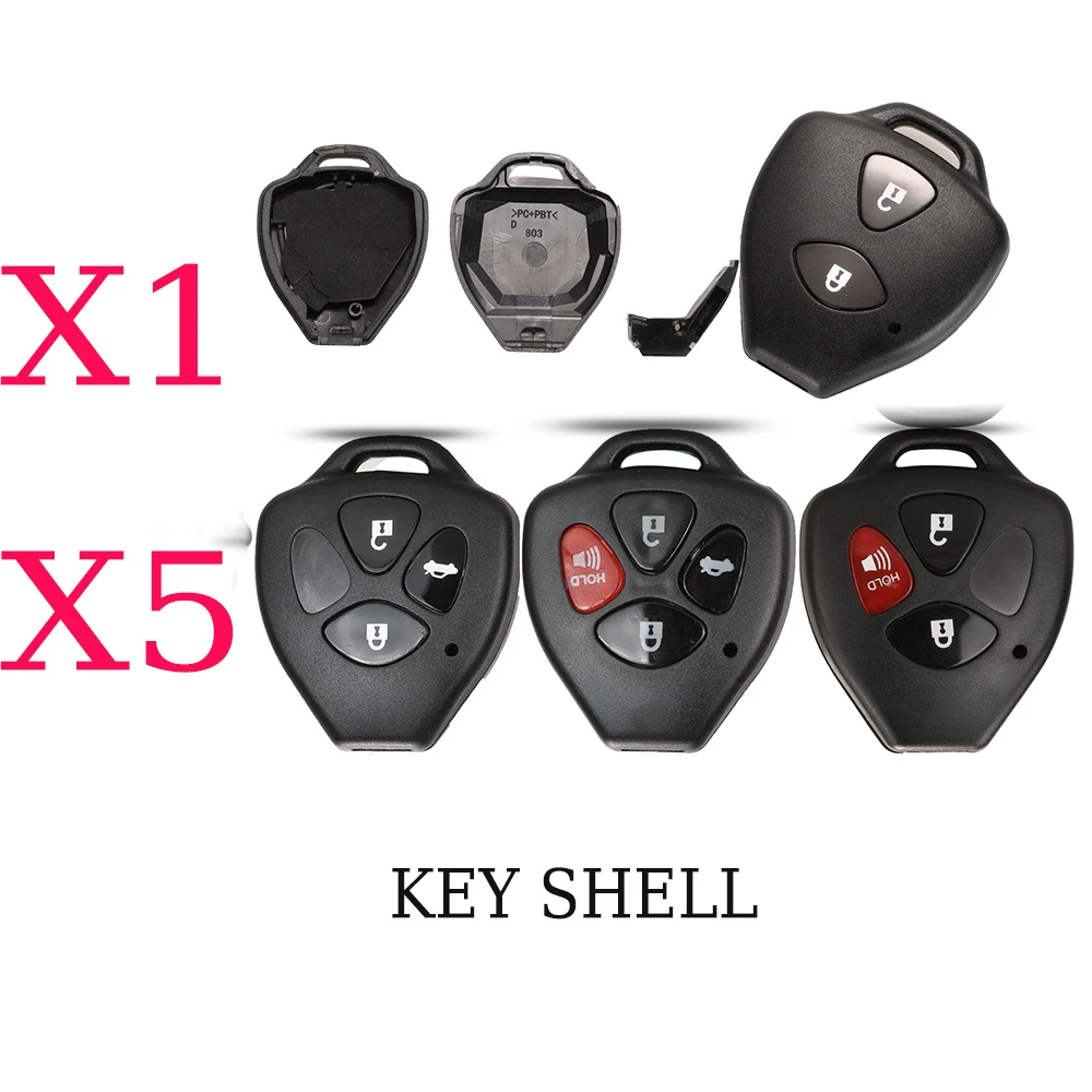 

Jingyuqin X1 X5 дистанционный автомобильный ключ, брелок для Toyota Camry Corolla Avalon Venza Reiz RAV4 Crown, чехол для ключей без лезвия