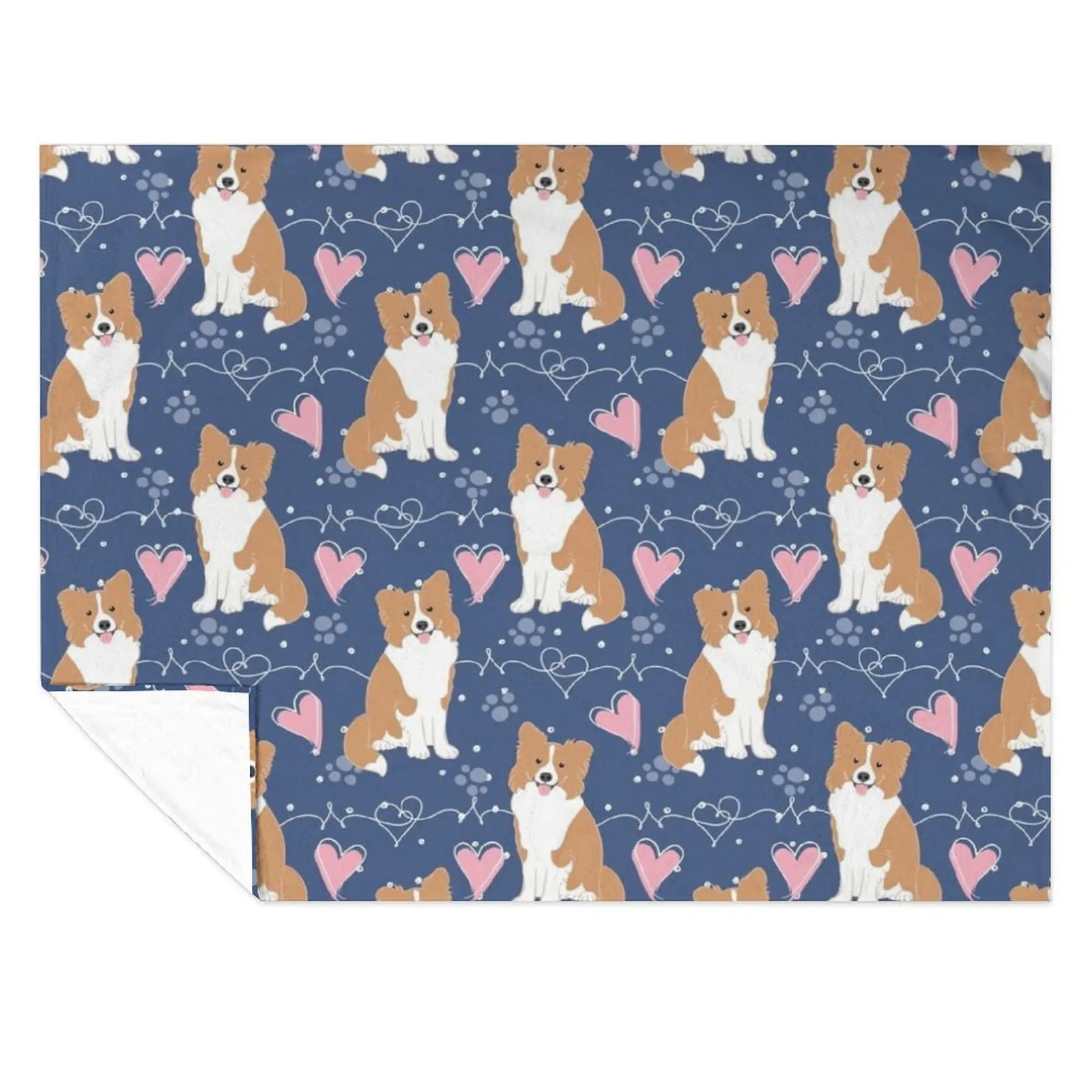 

LOVE Red Border Collie Throw Blanket Decorative Throw bed plaid For Sofa Thin Sleeping Bag Blankets