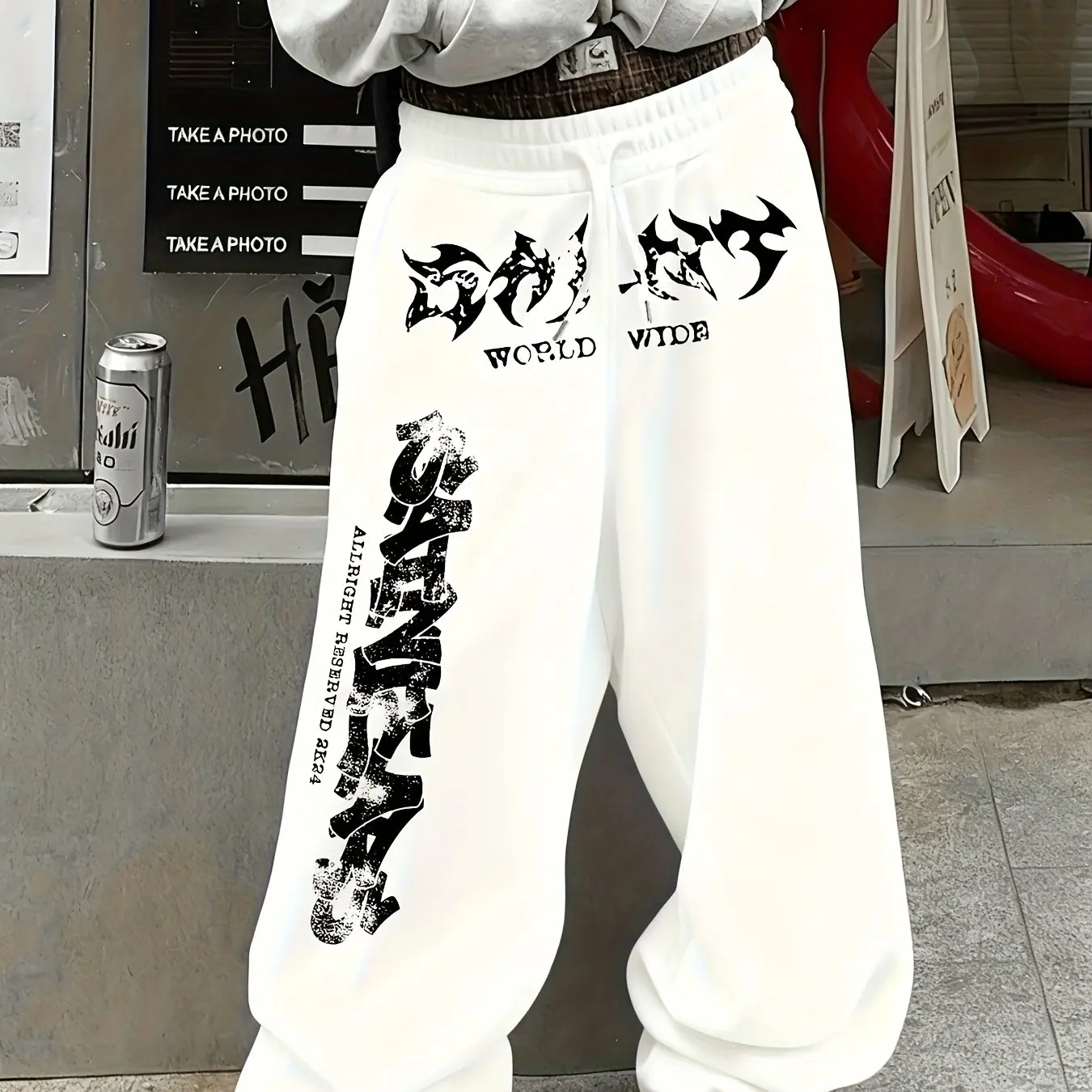 سراويل رياضية كاجوال فضفاضة برباط بلون سادة متعددة الاستخدامات للرجال لفصل الربيع والخريف سراويل غير رسمية منزلية للرجال في الهواء الطلق #2